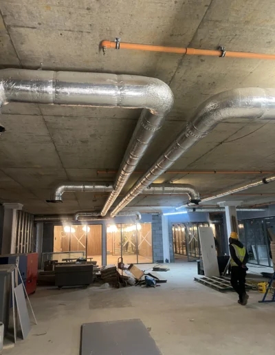 utility_room_with_air_conditioning_pipes_and_ventilation_ducts_fresh_air_facilities